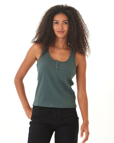 Kathy Organic Rib Henley Tank Womens Tops Tanks Threads 4 Thought 