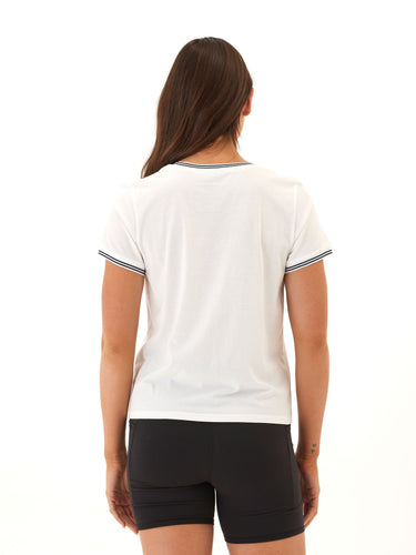 Jordana Comfort Jersey Trim Detail Tee Womens Tops Short Tee Threads 4 Thought 