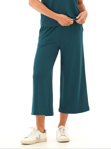 Serena Modal Terry Wide Leg Crop Pant Threads 4 Thought