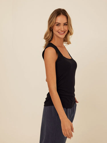 Brynlee Feather Rib Ruched Top Womens Tops Tanks Threads 4 Thought 