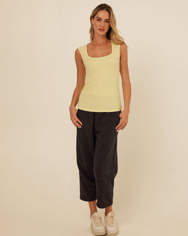 Brynlee Feather Rib Ruched Top Womens Tops Tanks Threads 4 Thought 