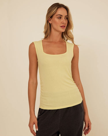 Brynlee Feather Rib Ruched Top Womens Tops Tanks Threads 4 Thought 