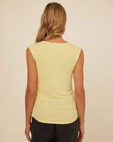 Brynlee Feather Rib Ruched Top Womens Tops Tanks Threads 4 Thought 