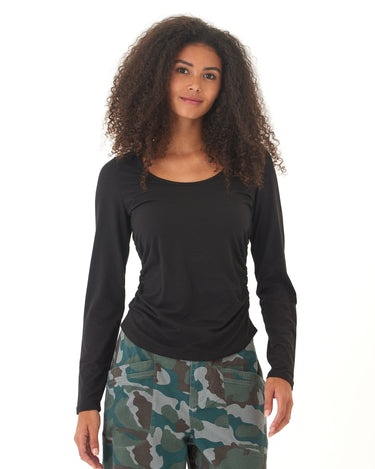 Lucia Luxe Jersey Ruched Long Sleeve Threads 4 Thought 