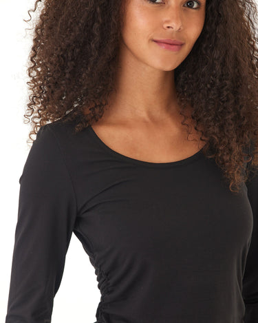 Lucia Luxe Jersey Ruched Long Sleeve Threads 4 Thought 