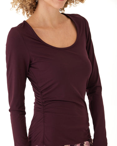 Lucia Luxe Jersey Ruched Long Sleeve Threads 4 Thought 