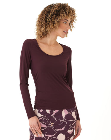 Lucia Luxe Jersey Ruched Long Sleeve Threads 4 Thought 