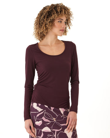 Lucia Luxe Jersey Ruched Long Sleeve Threads 4 Thought 