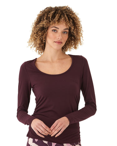 Lucia Luxe Jersey Ruched Long Sleeve Threads 4 Thought 