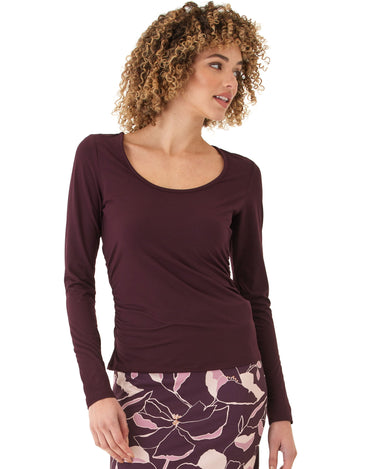 Lucia Luxe Jersey Ruched Long Sleeve Threads 4 Thought 