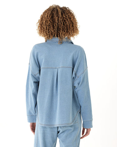 Blaire Denim Terry Button-Down Threads 4 Thought 