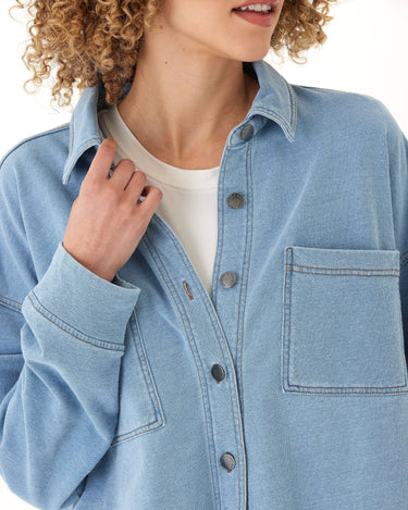 Blaire Denim Terry Button-Down Threads 4 Thought 