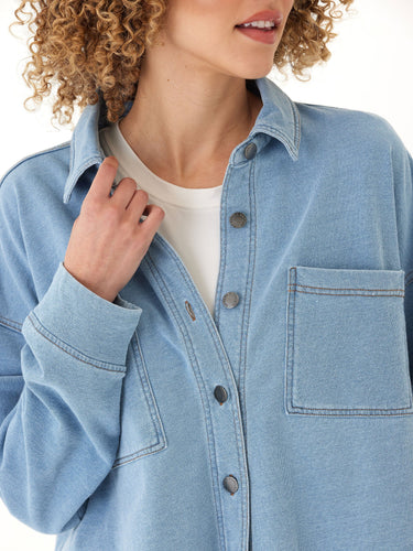 Blaire Denim Terry Button-Down Threads 4 Thought