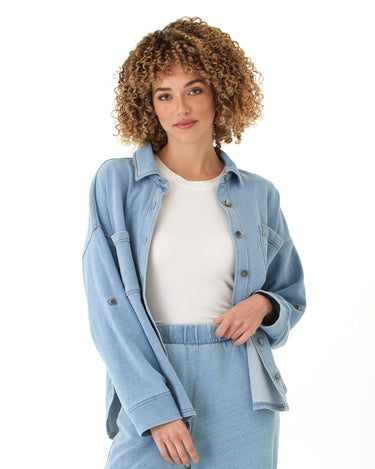 Blaire Denim Terry Button-Down Threads 4 Thought 