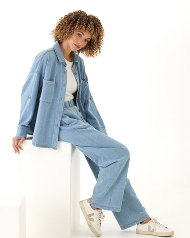 Blaire Denim Terry Button-Down Threads 4 Thought 