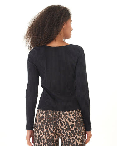 Leah Organic Rib Square Neck Long Sleeve Womens Tops Long Shirt Threads 4 Thought 