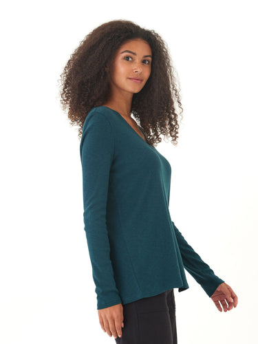 Agatha Textured Slub Jersey Slit Long Sleeve Threads 4 Thought