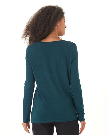 Agatha Textured Slub Jersey Slit Long Sleeve Threads 4 Thought 