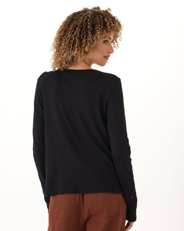 Francine Textured Slub Jersey Twist Long Sleeve Top Womens Tops Long Shirt Threads 4 Thought 