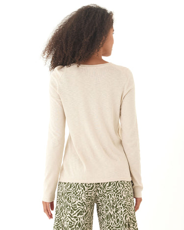 Francine Textured Slub Jersey Twist Long Sleeve Top Threads 4 Thought 