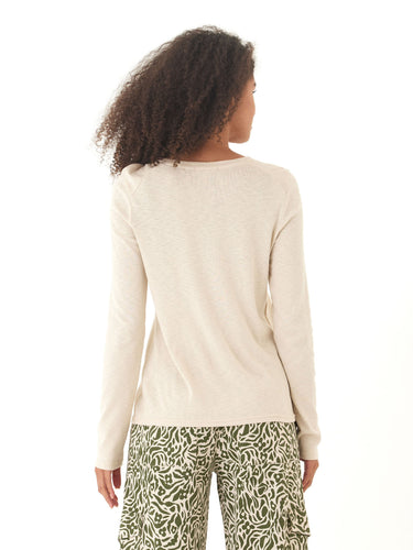 Francine Textured Slub Jersey Twist Long Sleeve Top Threads 4 Thought 