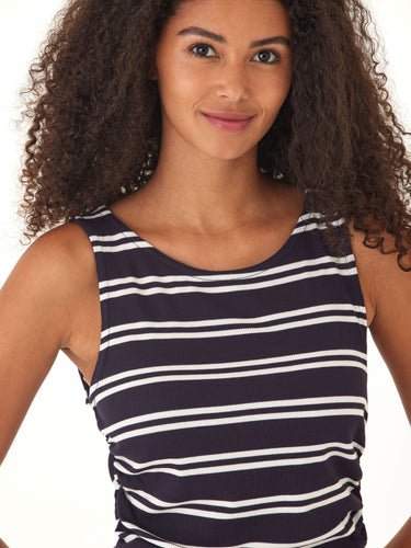 Annie Barbados Stripe Feather Rib Boatneck Tank Womens Tops Tanks Threads 4 Thought