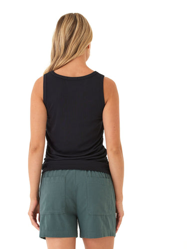 Megan Feather Rib Ruched Tank Womens Tops Tanks Threads 4 Thought 