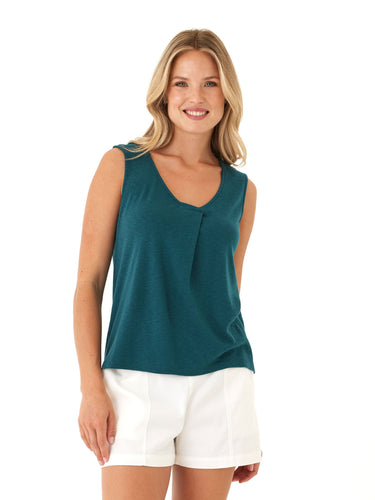 Fynne Textured Slub Jersey V-Neck Tank Womens Tops Tanks Threads 4 Thought