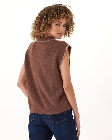 Julieta Cozy Solid Knit Sweater Polo Threads 4 Thought 