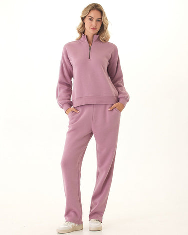 Constance Triblend Fleece Piping Detail Half Zip Pullover Threads 4 Thought 