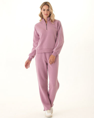 Constance Triblend Fleece Piping Detail Half Zip Pullover Threads 4 Thought 