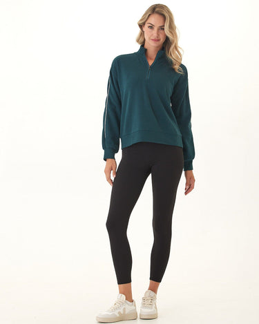 Constance Triblend Fleece Piping Detail Half Zip Pullover Threads 4 Thought 