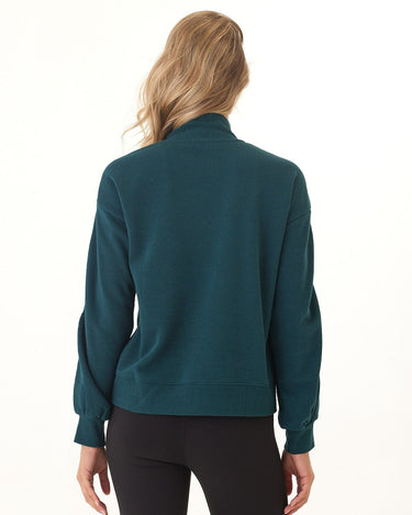 Constance Triblend Fleece Piping Detail Half Zip Pullover Threads 4 Thought 