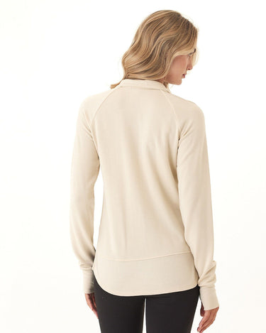 Kenzie Feather Fleece Quarter Zip Raglan Pullover Threads 4 Thought 