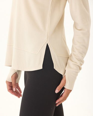 Kenzie Feather Fleece Quarter Zip Raglan Pullover Threads 4 Thought 