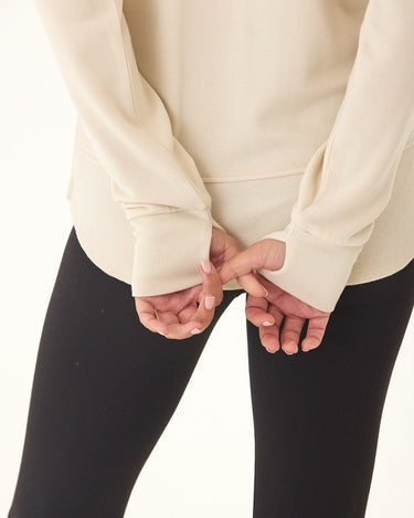 Kenzie Feather Fleece Quarter Zip Raglan Pullover Threads 4 Thought 