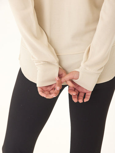 Kenzie Feather Fleece Quarter Zip Raglan Pullover Threads 4 Thought