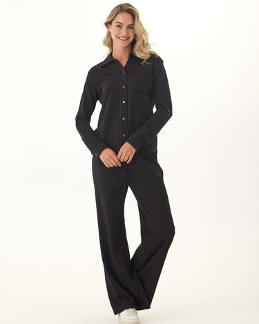 Latricia Cotton Blend Terry Wide Leg Pant Womens Bottoms Sweatpants Threads 4 Thought 