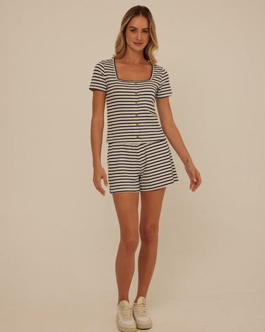 Gwyneth Smocked Jersey Short Womens Bottoms Shorts Threads 4 Thought 