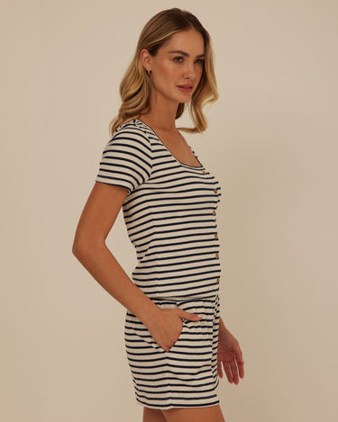 Jamila Smocked Jersey Short Sleeve Womens Tops Short Shirt Threads 4 Thought 