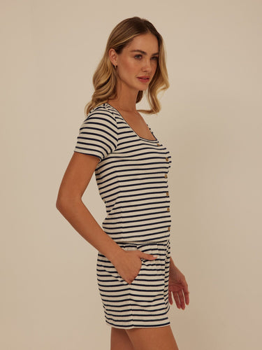 Jamila Smocked Jersey Short Sleeve Womens Tops Short Shirt Threads 4 Thought 