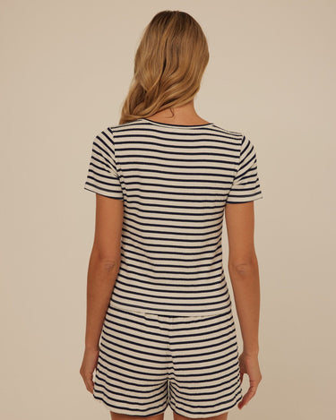 Jamila Smocked Jersey Short Sleeve Womens Tops Short Shirt Threads 4 Thought 