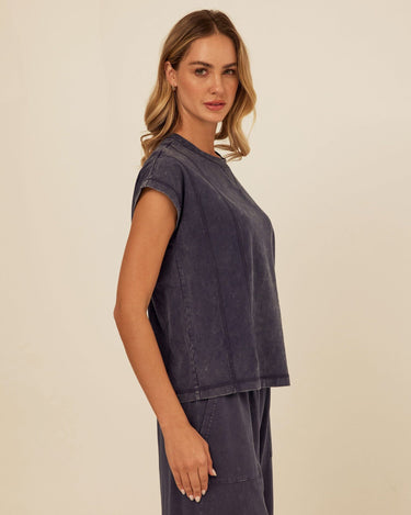 Laurie Mineral Wash Eco Jersey Tee Womens Tops Short Shirt Threads 4 Thought 