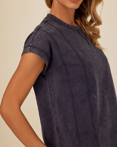 Laurie Mineral Wash Eco Jersey Tee Womens Tops Short Shirt Threads 4 Thought 