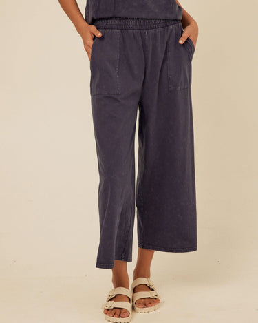 Alva Mineral Wash Eco Jersey Wide Leg Capri Pant Womens Bottoms Pants Threads 4 Thought 