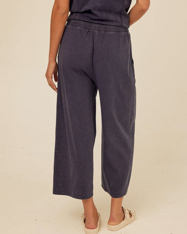 Alva Mineral Wash Eco Jersey Wide Leg Capri Pant Womens Bottoms Pants Threads 4 Thought 