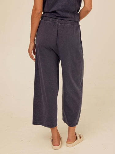 Alva Mineral Wash Eco Jersey Wide Leg Capri Pant Womens Bottoms Pants Threads 4 Thought 