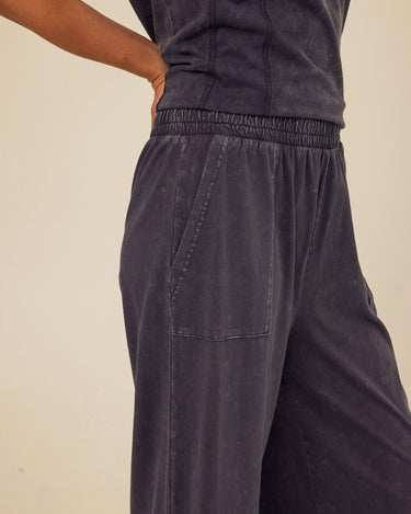 Alva Mineral Wash Eco Jersey Wide Leg Capri Pant Womens Bottoms Pants Threads 4 Thought 