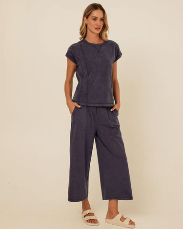 Laurie Mineral Wash Eco Jersey Tee Womens Tops Short Shirt Threads 4 Thought 