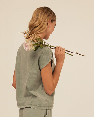 Laurie Mineral Wash Eco Jersey Tee Womens Tops Short Shirt Threads 4 Thought 